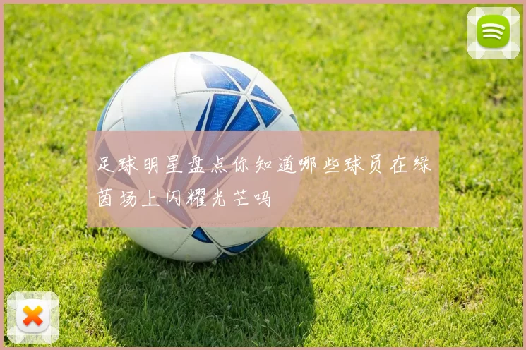 足球明星盘点你知道哪些球员在绿茵场上闪耀光芒吗